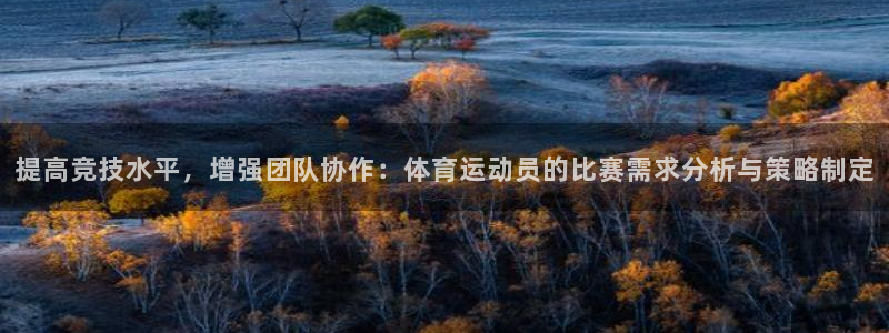 米兰体育网页版：提高竞技水平，增强团队协作：体育运动员的比赛需求分析与策略制定